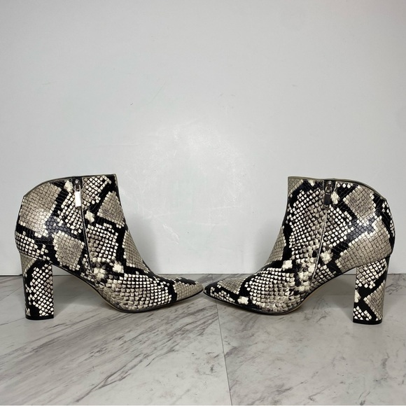 New! Marc Fisher Unno Snakeskin Leather Bootie 6 1/2 - Picture 5 of 13